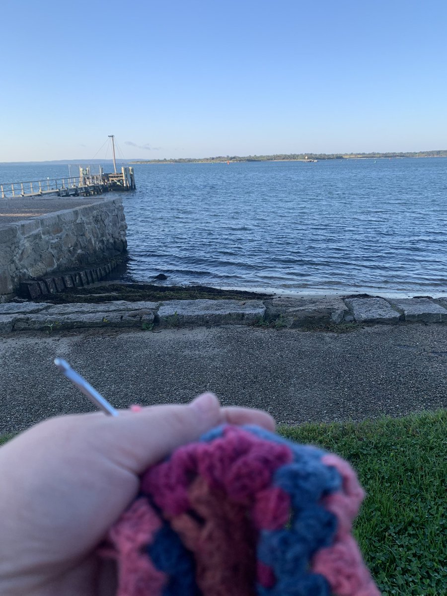 Enjoying the beautiful weather today in woods hole! #MPM2023 #crochet