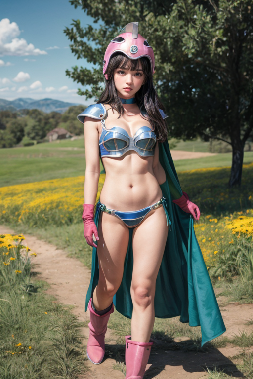 CosplayMatters's tweet photo. Chi Chi adulta de Dragon Ball con su traje de la infancia segun IA. 

Adult Milk from Dragon Ball with her childhood costume according to AI. 

#DragonBall #ChiChi #Milk #AIArtworks #cosplay https://t.co/QcCmiqHU61