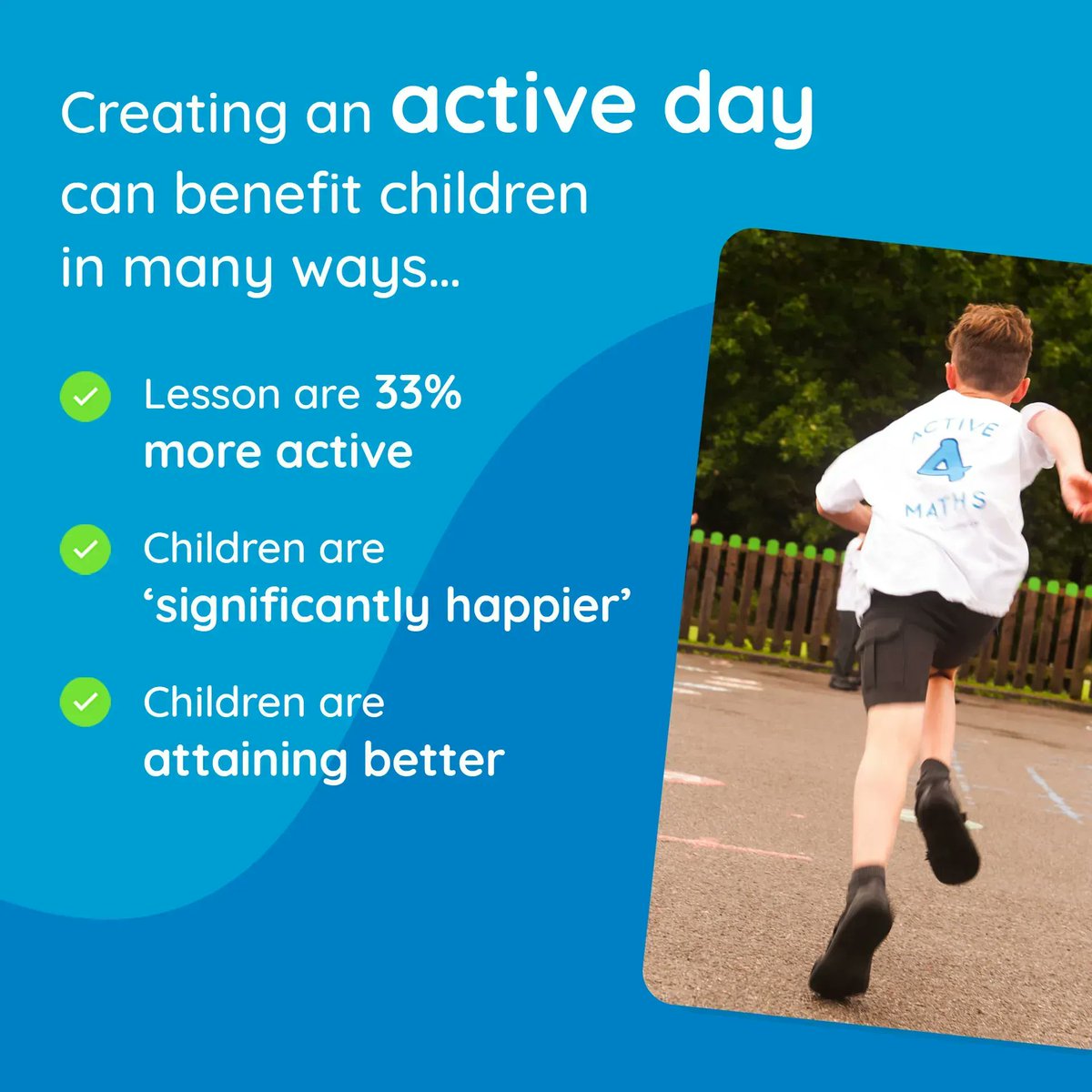 Teach Active is making a real difference thanks to #teachers and #schools like you!

Our schools are reporting great success stories regarding happiness, attitudes and attainment!

See for yourself with our FREE Trial 👉 bit.ly/3NfPwu0

#PrimarySchools #Education