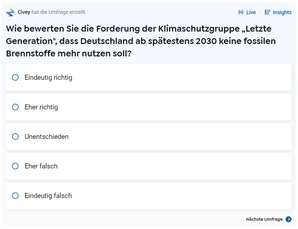 Daniel Carinsson (@danielcarinsson) on Twitter photo Hallo <a href="/civey_de/">Civey</a>: das ist keine Forderung von <a href="/AufstandLastGen/">Letzte Generation</a> sondern vom 99% aller relevanten <a href="/Wissenschaftler/">Ahmed ABDEL HAKEEM</a>:innen des Planeten! #Klimakrise Hallo <a href="/civey_de/">Civey</a>: das ist keine Forderung von <a href="/AufstandLastGen/">Letzte Generation</a> sondern vom 99% aller relevanten <a href="/Wissenschaftler/">Ahmed ABDEL HAKEEM</a>:innen des Planeten! #Klimakrise