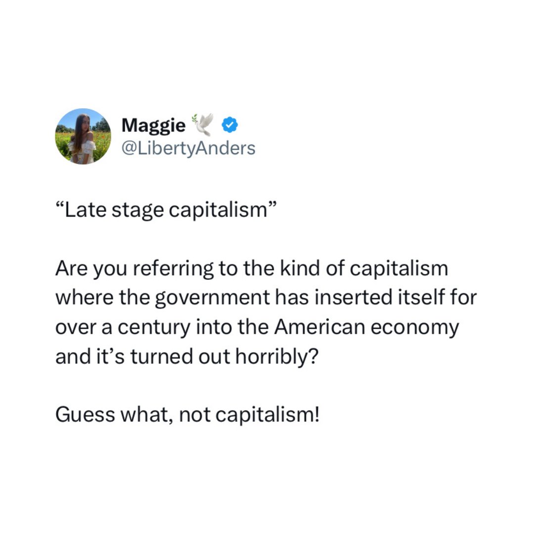 feeonline's tweet image. Anyone else fed up with anti-capitalists blaming issues caused by big government on the free market? 🙄

@LibertyAnders