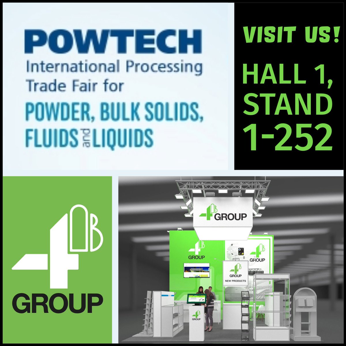 4B_Braime's tweet image. Who&apos;s at @POWTECH next week?
If you&apos;re there, make sure to pop by our stand - Hall 1, Stand 1-252 - to meet our team and discover our new products! 📢
#powtech2023 #atex #bulkhandling #processing #bucketelevator #conveying #hazardmonitoring #4bgroup