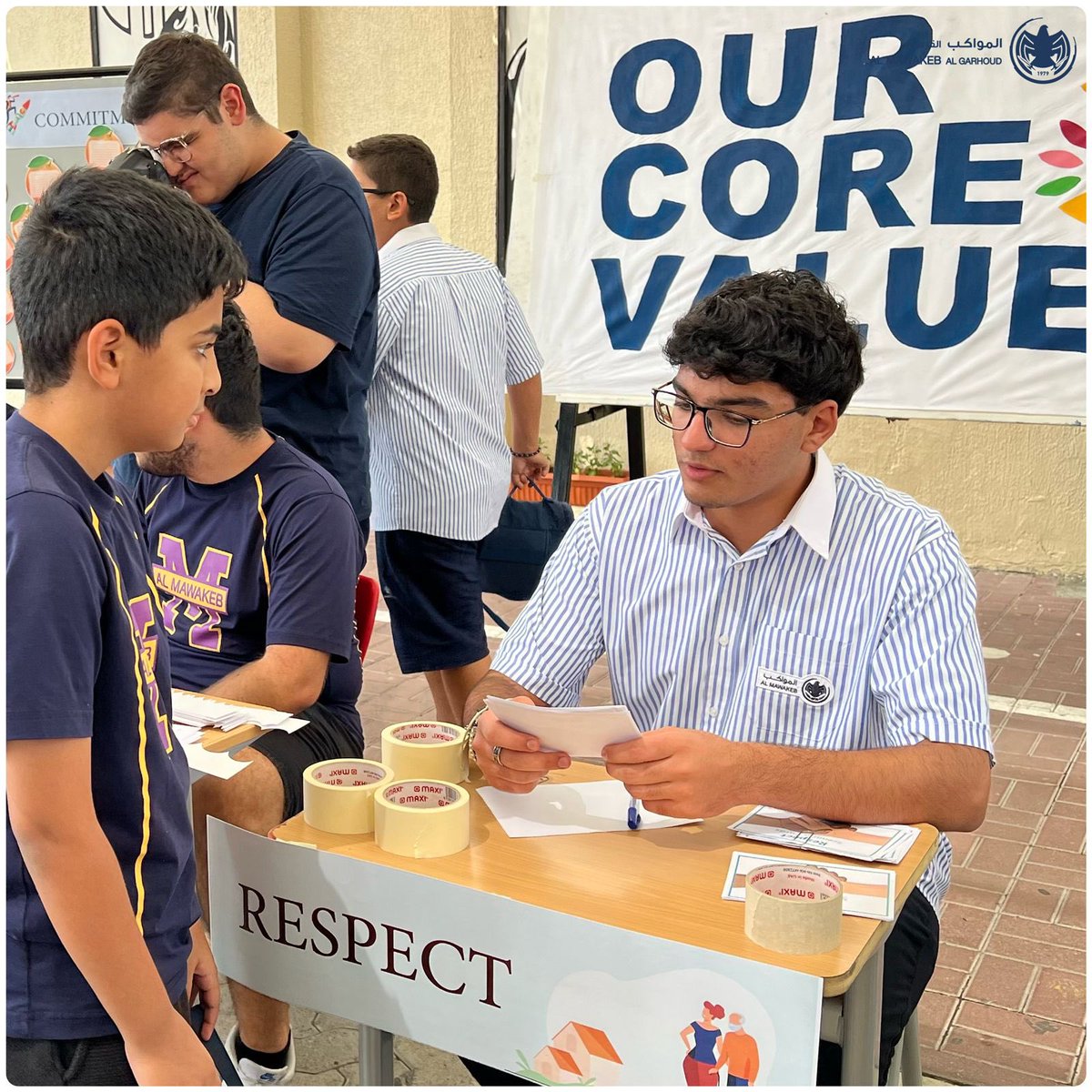 Mawakeb_Garhoud's tweet image. Inspiring change &amp;amp; growing our community, one core value at a time! Our sts-led forum &amp;amp; presentations introduce our school&apos;s core values to everyone, especially the new members of the AMG family. Together, we&apos;re shaping a brighter future! 💪 #CoreValuesInAction #StudentLeaders