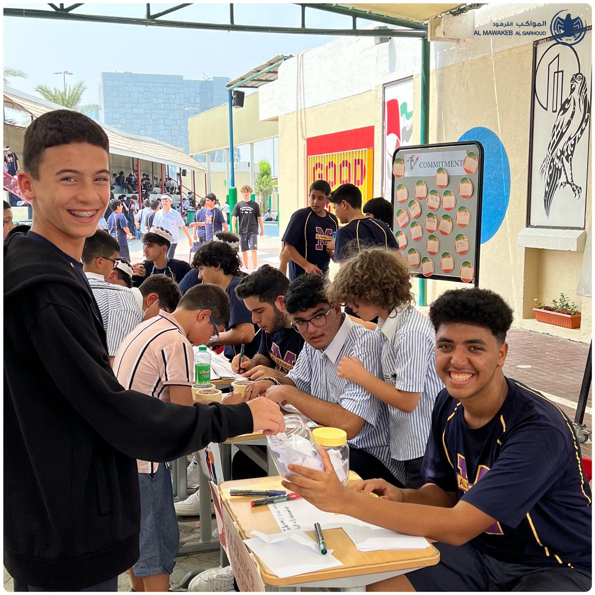Mawakeb_Garhoud's tweet image. Inspiring change &amp;amp; growing our community, one core value at a time! Our sts-led forum &amp;amp; presentations introduce our school&apos;s core values to everyone, especially the new members of the AMG family. Together, we&apos;re shaping a brighter future! 💪 #CoreValuesInAction #StudentLeaders