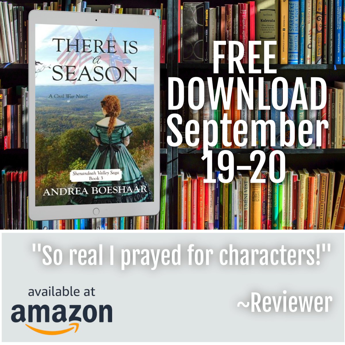 AKBWrites4God's tweet photo. Happy Tuesday everyone. In commemoration of the III Battle of Winchester on 09/19/1864, My book THERE IS A SEASON is free today and tomorrow.
https://t.co/BTbjSVyDlC...

#GODISGOODALLTHETIME #FreeEbook #AmericanCivilWar #Kindle https://t.co/SeyZaqLSs0