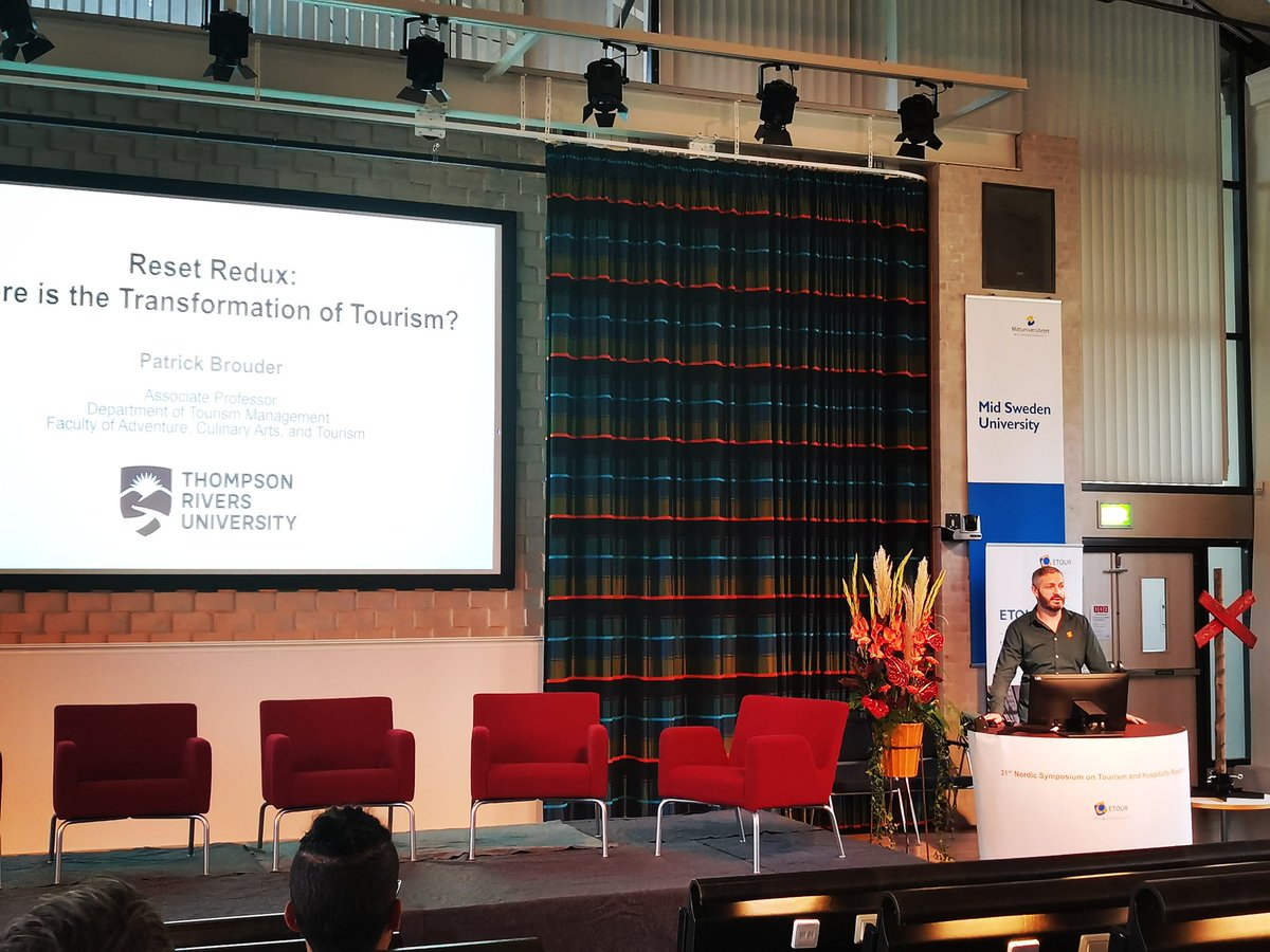 olgahannonen's tweet photo. The Nordic Symposium on Tourism and Hospitality Research at @MidSwedenUni is opened with a keynote by @paddybrouder, who asks 'Where is the Transformation of Tourism?'
#tourism #Östersund #Sweden https://t.co/JVFJ1ZlcvC