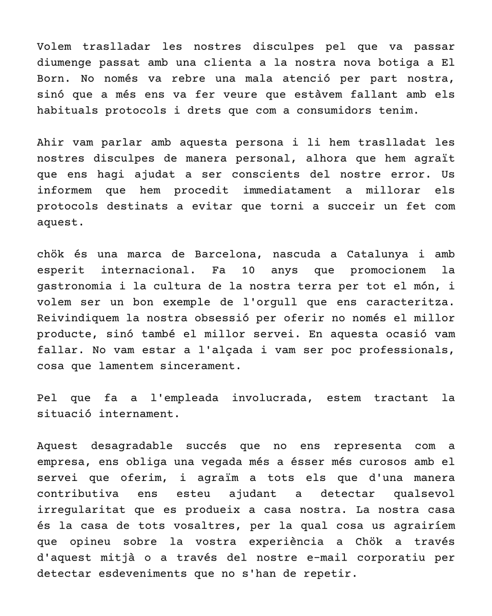 holachok's tweet photo. Comunicat de chök, 18 de setembre del 2023. https://t.co/uEJOKYpAZe