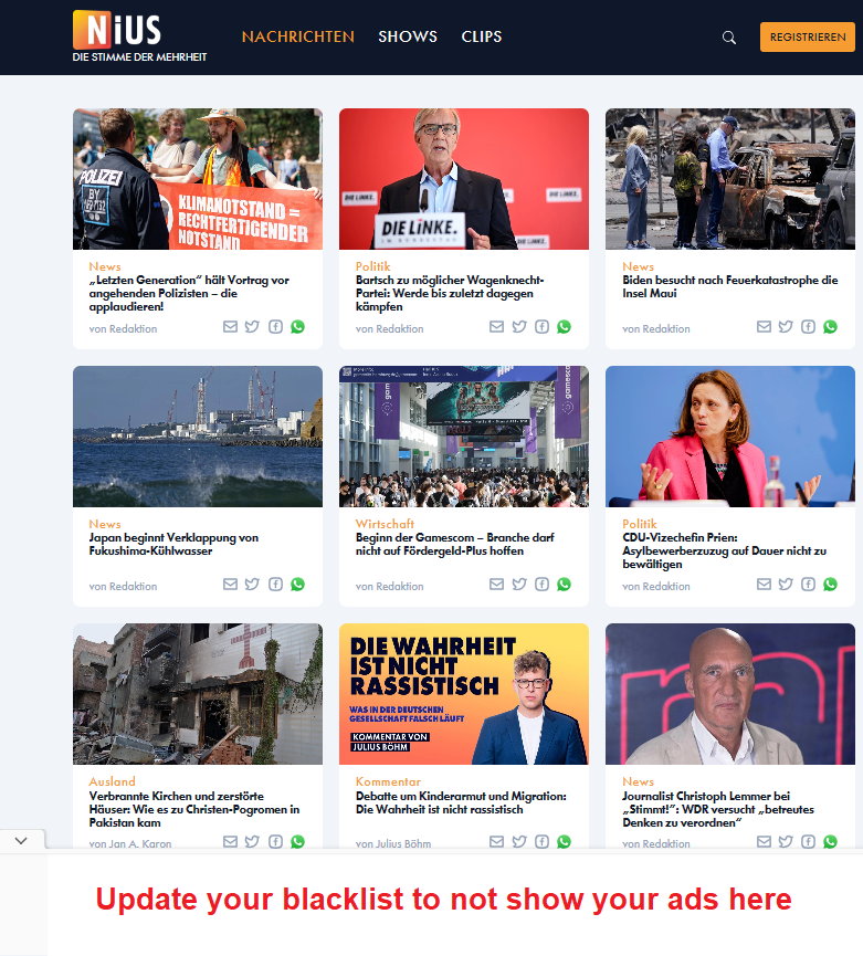 NorFalse's tweet photo. @jreichelt Julian, man könnte auch, da du ja versucht hast auf #NiUS mit GoogleAds-Werbung zu starten, Verantwortliche in Unternehmen und Organisationen dazu aufrufen, NiUS vorsorglich auf ihre Blacklist zu setzen.
#StopNiUS https://t.co/TvwVPQ7Kqo