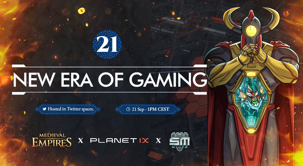 MedievalEmpires's tweet image. 📢Join us on the New Era of Gaming Ep. 21 with @Planetix0 and lots of special guests!

🎮This week's featured game is @Space_Mavericks!

⏰Set your reminder:  

🗓️21 Sep - 1pm CEST
(1/3)