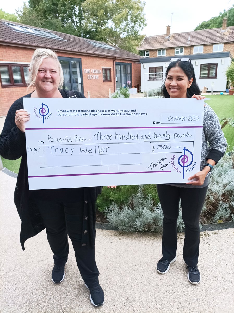 Back in the Summer Tracy Weller, (left in pic) one of our many Friends of Peaceful Place organised a fantastic Crafts and Preloved Fayre at Smallgains Hall on Canvey Island. You can imagine our surprise and delight when Tracy came in today with a £350 donation for Peaceful Place!