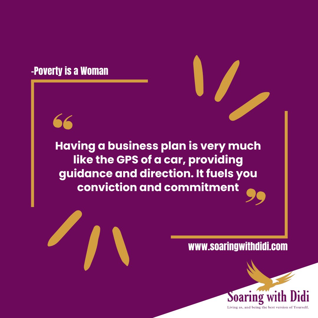 soaringwithdidi's tweet photo. "Having a business plan is very much like the GPS of a car, providing guidance and direction. It fuels you conviction and commitment"🌟📈
#BusinessStrategy #RoadmapToSuccess #EntrepreneurialSpirit 🌠 https://t.co/fQpgYQV5Ce