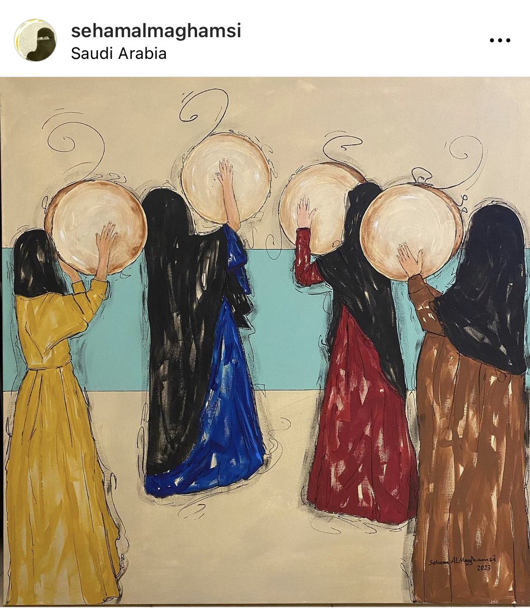 SWAR2019's tweet photo. Seham Almaghamsi. (2023). Traditional female performance. 

#swar 
#womensart
#SaudiArabia https://t.co/FpwkB95xPB
