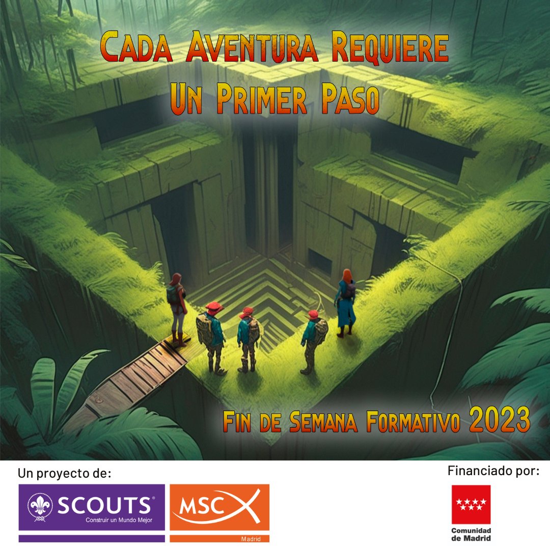 ¡Estamos a 4 días de nuestro Fin de Semana Formativo! 

#FSF23 #escultismo #educacionenvalores #construirunmundomejor #escuelascout #voluntariado
