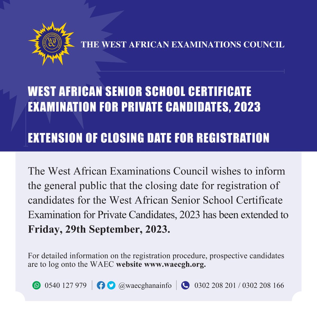 waecghanainfo's tweet photo. https://t.co/fChiQBg6Qa