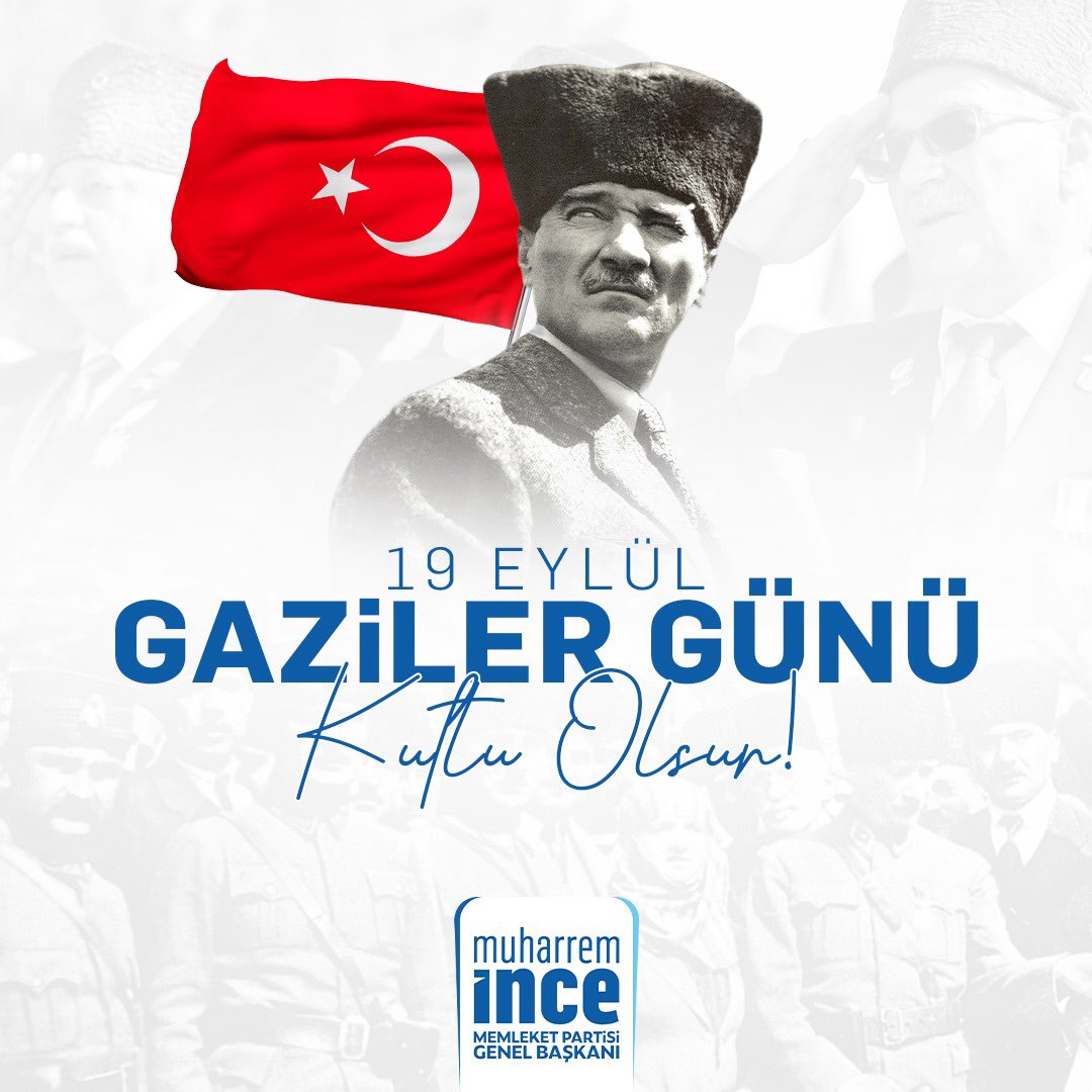 Başta Gazi Mustafa Kemal Atatürk olmak üzere; vatanımız için gözlerini kırpmadan göğüslerini siper eden tüm gazilerimizin #GazilerGünü'nü kutluyorum.