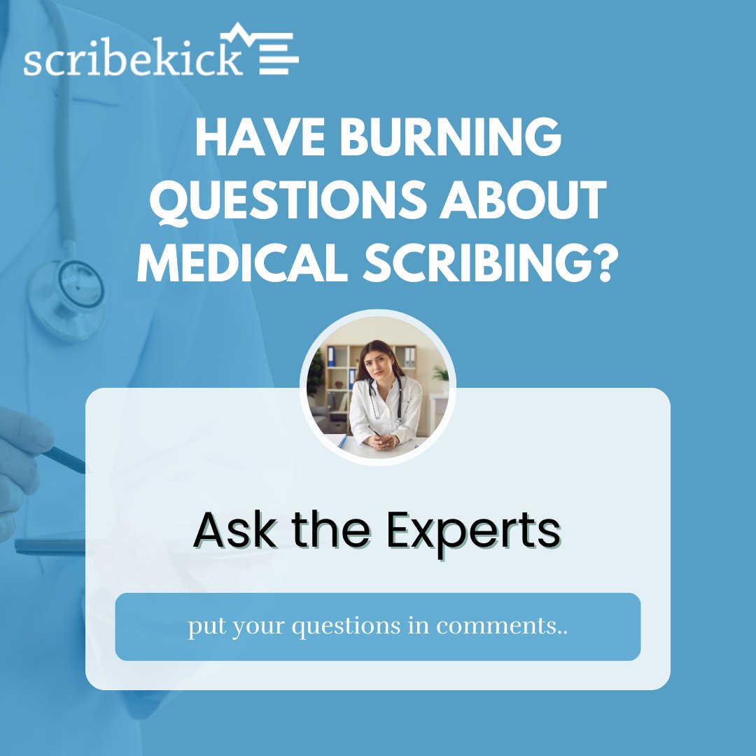 scribekick's tweet photo. Ask the Experts! Have burning questions about medical scribing? Join our live Q&A sessions and get answers straight from the pros.
Visit https://t.co/6q6V2assDo
*
*
#virtualscribesuccess #scribekickteamwork #virtualscribepioneers #scribekickinnovation #virtualscribevalue https://t.co/LyroSGboBO