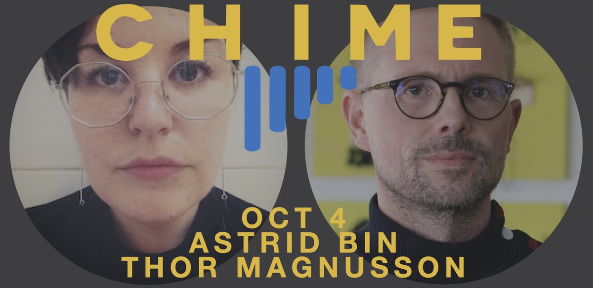 CHIME Seminar rescheduled! Weds 4 Oct @ 4pm:

🎙️ SM Astrid Bin - Where few designs have gone before: Lessons in digital instrument design from Star Trek

🎙️ Thor Magnusson - Creative Elenctics: Playing with Intelligent Instruments  4pm, BST
<a href="/thormagnusson/">ⵜⵀⵓⵔ or thor@post.lurk.org</a>

eventbrite.co.uk/e/689344085717