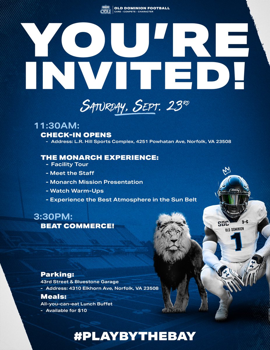 HuntleyJuels's tweet image. 📌Yessir I will be @ODUFootball Saturday🔥🔥 Thx @CoachT_Will @DrewCasa_ for the Invite‼️@RickyRahne @Coach__Seiler @HighSchoolBlitz @RivalsWardlaw @PrepRedzoneSC