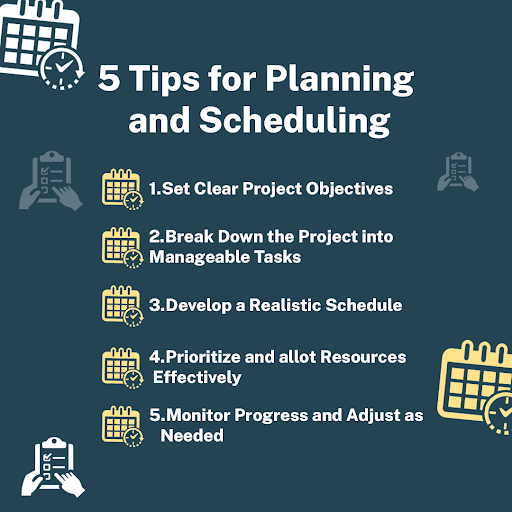 Planning and scheduling are essential aspects of civil engineering projects. Here are five tips to help you effectively plan and schedule your projects as a civil engineer. #ProjectPlanning #ProjectScheduling #ConstructionManagemen #ProjectTimelines #EngineeringPlanning