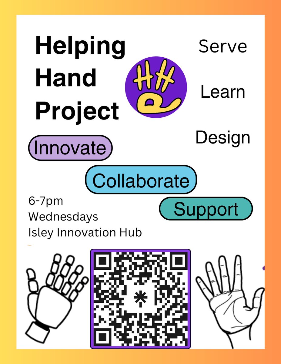 The Helping Hand Project is a national non-profit organization dedicated to supporting families with children in limb difference community. All majors are welcome! Every Wednesday 6-7pm in the Isley Innovation Hub (across from Rawl Building).