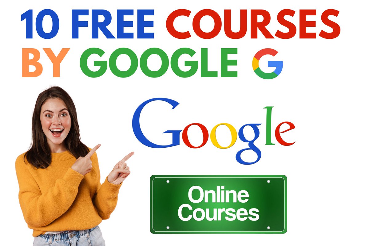 heysajib's tweet photo. Getting a job at Google is a dream for everyone.

But it takes a lot of Skills.

And you can acquire those skills from Google itself.

Google is Offering FREE Online Courses.

No Payment Needed.

Here are 10 FREE Google Courses to Become Skilled in 2023: ⤵️

[Bookmark to check out later]

1️⃣ Applied Data Science with Python:

This program is an ideal Kickstarter for anyone looking to become a Data Scientist.

→ 6 Hours
→ 8 Chapters
→ Free Certificate

https://t.co/cHZyclzQCu

2️⃣ Fundamentals of Digital Marketing:

Learn the fundamentals of digital marketing to help your business or career.

→ 40 Hours
→ Beginner
→ Free Certificate

https://t.co/hkVxoH8MN5

3️⃣ Google Analytics Certification:

Showcase your ability to use Google Analytics 4 to gain valuable insights and make marketing decisions.

→ 4.6 Hours
→ Intermediate
→ Free Certificate

https://t.co/PcHyfCmB4A

4️⃣ Google Ads Search Certification:

Demonstrate your mastery of building and optimizing Google Search campaigns.

→ 3.7 Hours
→ Intermediate
→ Free Certificate

https://t.co/pUWLqXMPZe

5️⃣ Google Ads Display Certification:

Validate your expertise using Google Display to deliver results that get the most from your display advertising investment.

→ 2.6 Hours
→ Beginner
→ Free Certificate

https://t.co/0Ux4NDaGpH

6️⃣ Get started with Google Maps Platform:

Learn about the Google Maps Platform and how to manage projects in the Google Cloud Console, then build your first interactive web maps.

7️⃣ Get started with Google Maps Platform:

Learn about the Google Maps Platform and how to manage projects in the Google Cloud Console, then build your first interactive web maps.

https://t.co/5fDm1ebqAU

8️⃣ Build apps with Flutter:

Learn to build beautiful, natively compiled desktop, mobile, and web applications from a single codebase with Flutter.

https://t.co/hqu7vqJ13W

9️⃣ Introduction to SQL:

Learn how to use SQL to read and manipulate data in a relational database.

https://t.co/iNuCGjXOH3

🔟 Generative AI [Mega Course]:

A curated collection of content on generative AI products and technologies.

From the fundamentals of Large Language Models to how to create and deploy generative AI solutions on Google Cloud.

https://t.co/wFbl5pXIAV
