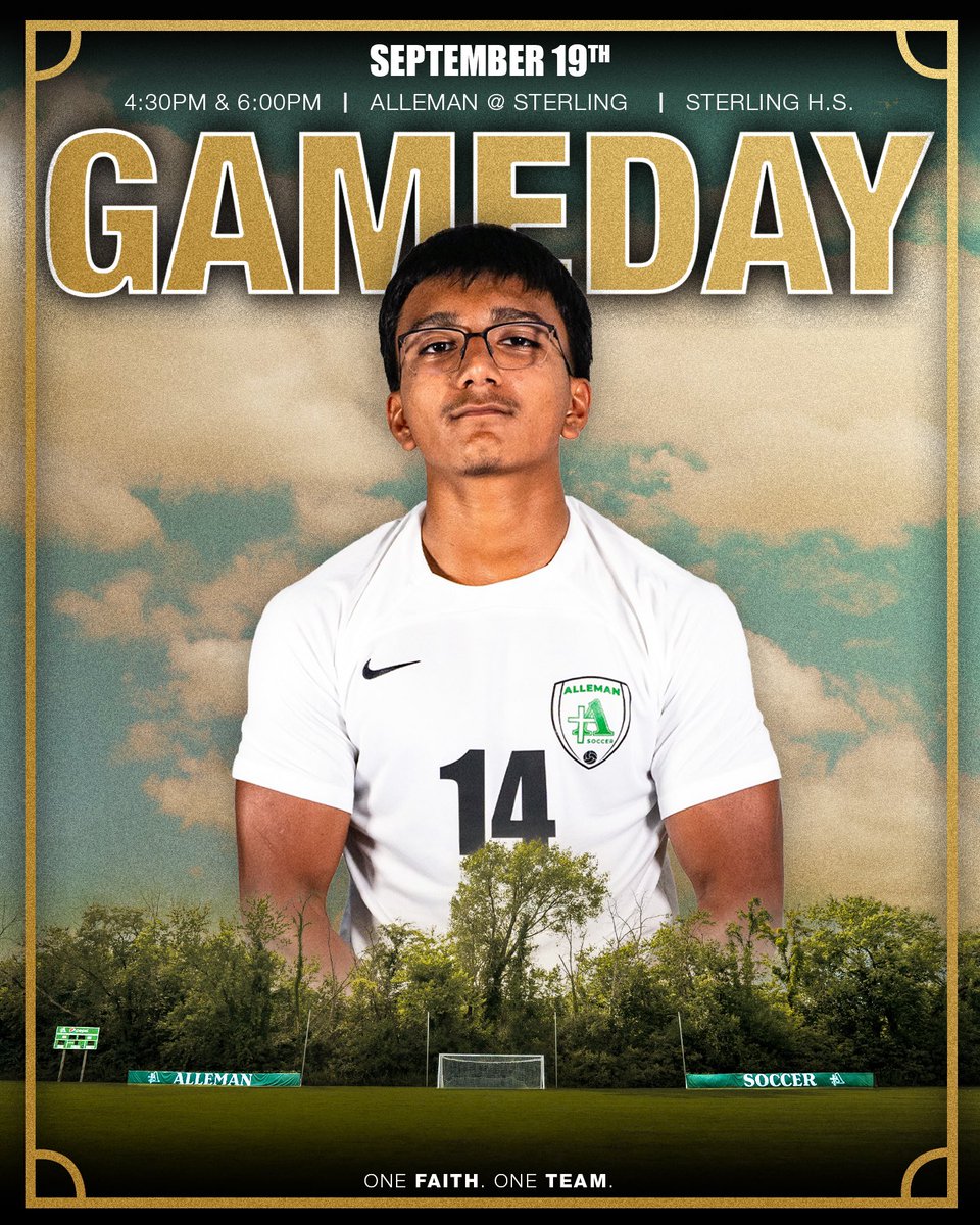 AllemanBSoc's tweet photo. โ ๐๐ญ'๐ฌ ๐๐๐๐๐๐๐! โ
๐ Sterling
๐ฐ๏ธ 4:30PM - JV
๐ฐ๏ธ 6:00PM - Varsity
๐Sterling High School
#AllemanSoccer โ #OneFaithOneTeam https://t.co/AXKthxsHx4