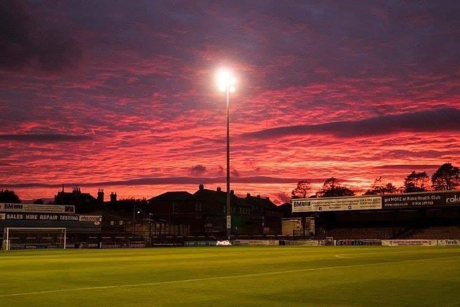 Simonycfc's tweet image. What a photo of Bootham Crescent #ycfc