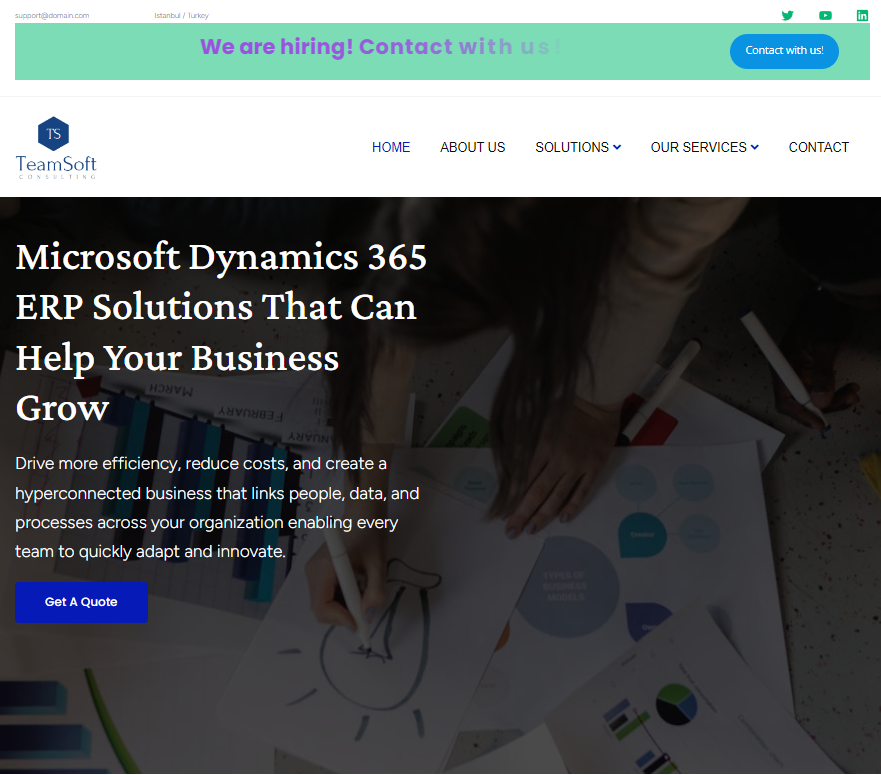 Yeniliklerle dolu web sitemizi yayınlamış bulunmaktayız :)

<a href="/TeamsoftCons/">TeamSoft Yazılım ve Danışmanlık Ltd.Şti.</a> #ERP #Dynamics365 #Microsoft 

teamsoftconsulting.com