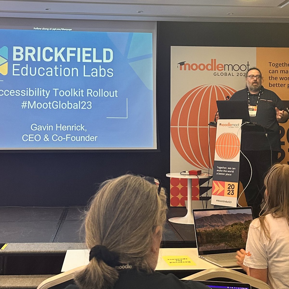 Rob L (he/him) (@lowneyrob) on Twitter photo At #MootGlobal23, <a href="/ghenrick/">Gavin Henrick</a> from <a href="/brickfieldlabs/">Brickfield Education Labs</a> speaks about rolling out the premium accessibility toolkit for #Moodle At #MootGlobal23, <a href="/ghenrick/">Gavin Henrick</a> from <a href="/brickfieldlabs/">Brickfield Education Labs</a> speaks about rolling out the premium accessibility toolkit for #Moodle