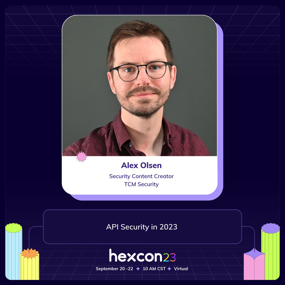 Don't miss <a href="/appSecExp/">Alex Olsen</a> speaking at #hexcon23 on September 22! 

You can find out more about this virtual event here: hexnode.com/events/hexcon2…