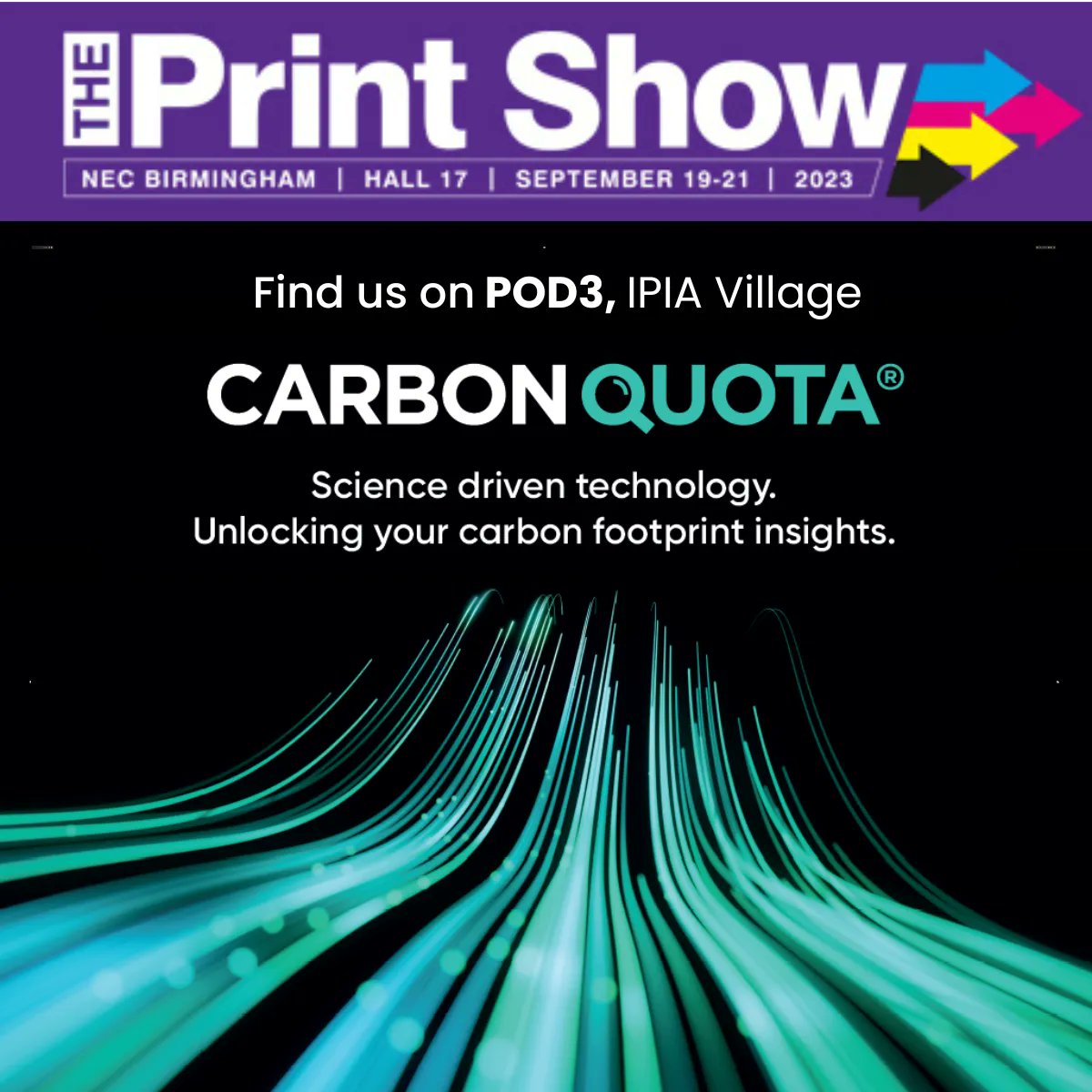 We are at <a href="/theprintshow/">The Print Show</a> in the NEC, Birmingham.

Over the next few days, you can find us alongside some of our partners @PrintIQGlobal and Element, by Digital Specs - helping organisations achieve their Net-Zero ambitions.

You can find us on Pod3 in the IPIA Village. 

#TPS2023