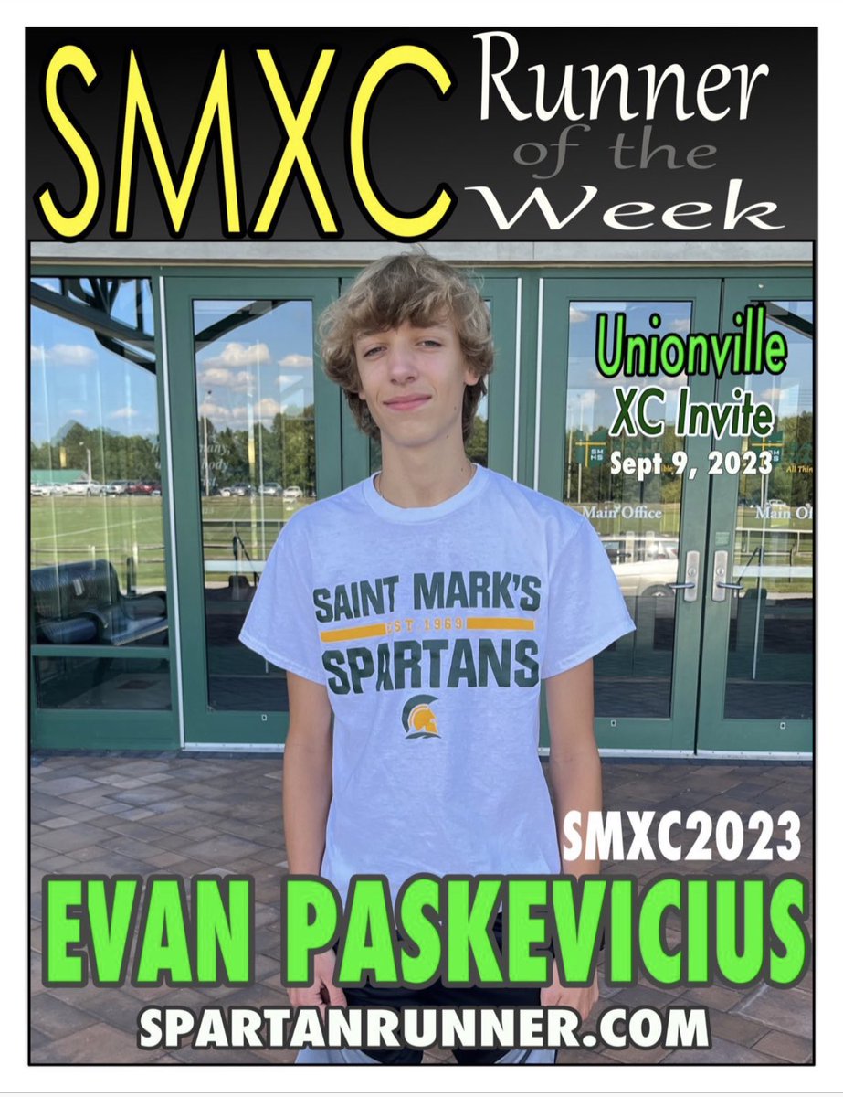 Congratulations to our <a href="/SaintMarksHS/">Saint Mark's High School</a> Spartan Runners of the Week:

🔰🏅Cara Lego ‘27
🔰🏅Evan Paskevicius ‘27

Congratulations Spartans!🏃🏽‍♀️🏃🏼‍♂️💨💨 #SpartanRunner #SpartanStrong