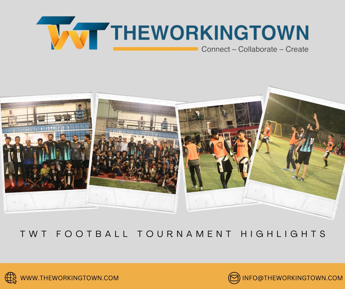 theworkingtown's tweet photo. When deadlines turn into goal lines, you know it’s a different kind of workday! ⚽️🏅Our office football tournament was a blast, filled with teamwork and friendly competition. Here’s a glimpse of the magic on the field. 🌟 https://t.co/Tinep5UuTu