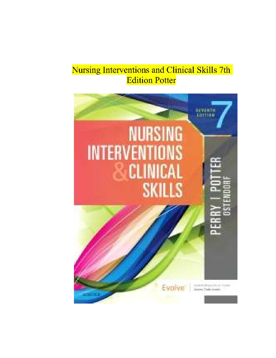 waanpeace32's tweet image. Chapter 01: Using Evidence in Nursing Practice Perry et al.: Nursing Interventions &amp;amp; Clinical Skills, 7th Edition #chapter01 #nursinginterventions #clinicalskills #7thedition #fliwy 
fliwy.com/item/354172/ch…