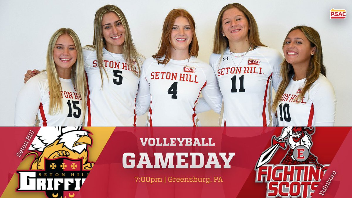 VB: Seton Hill begins PSAC West play as they host Edinboro in the home opener for the Griffins at 7 PM.
Live stats: athletics.setonhill.edu/sidearmstats/w…
Live video: westmorelandsports.com