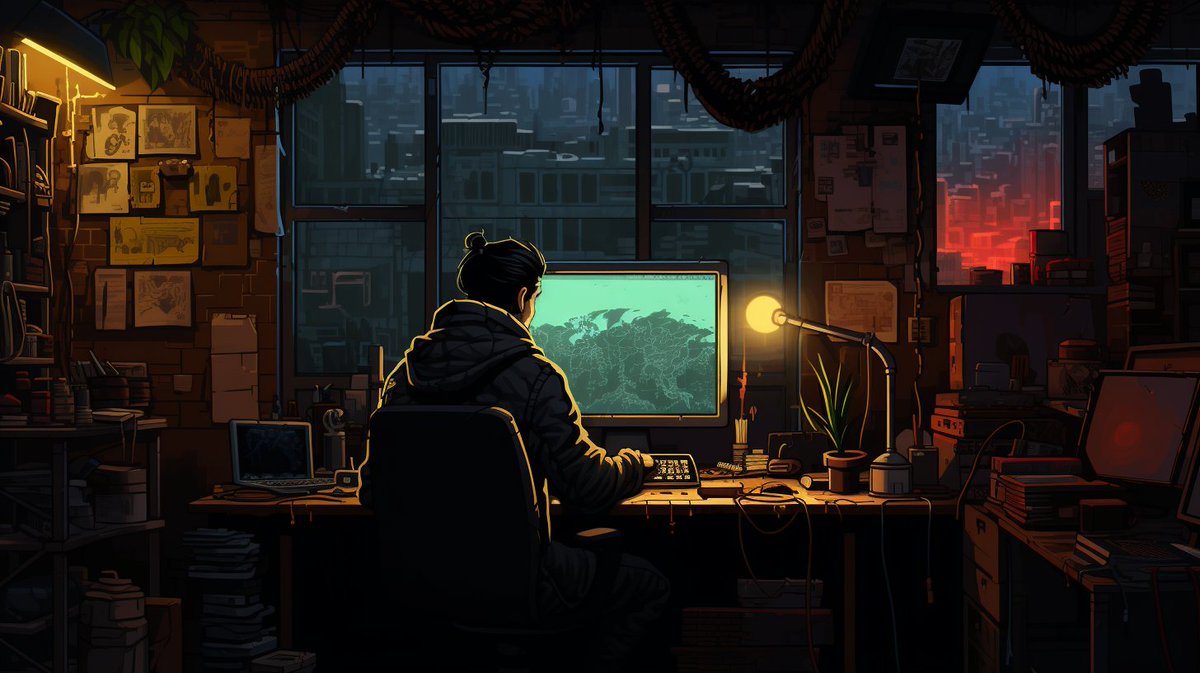 rez0__'s tweet image. Generated some seriously cool and vibey hacker art