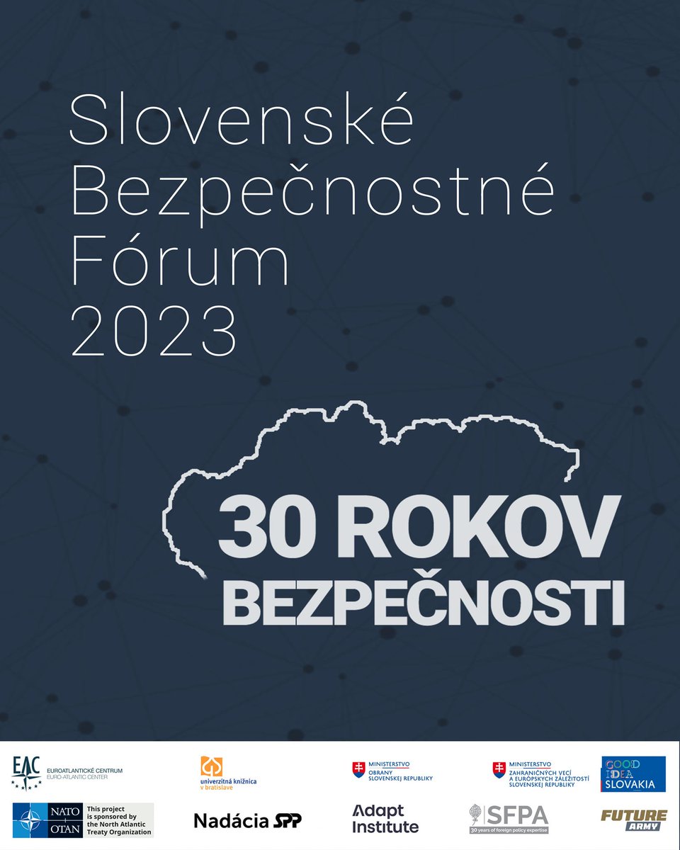 This year's edition of the Slovak Security Forum #SBF2023 will be opened by the speeches of the Minister of Foreign and European Affairs 🇸🇰 <a href="/MWlachovsky/">Miroslav Wlachovsky</a> and the Minister of Defence 🇸🇰 <a href="/SklenarMartin/">Martin Sklenar</a> 
 <a href="/mosr_official/">Ministerstvo obrany SR 🇸🇰</a> <a href="/SlovakiaMFA/">Slovakia MFA 🇸🇰</a>