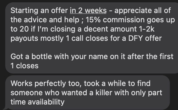 buildwithvic's tweet photo. another Student W. Nick just landed a gig...

1-2k payouts from 30-minute phone calls.

The best kept secret of online business is high ticket sales. 

Follow, RT, and DM me  "CLOSE" if you want my playbook on landing a high ticket sales gig. https://t.co/9uJCjQlawO
