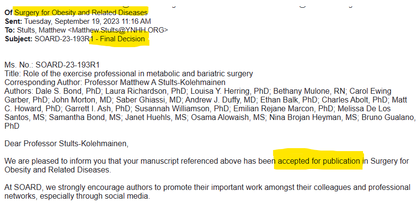 Matthew Stults-Kolehmainen, PhD, FACSM tweet media