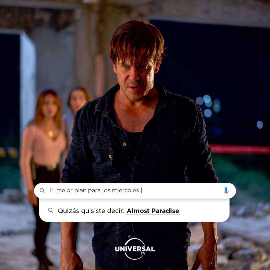 UniversalTVLA's tweet photo. Hasta el buscador está de acuerdo con nosotros: la segunda temporada de #AlmostParadise será una experiencia sensacional 🤯 ¿Te la vas a perder? 👀 Estreno, mañana a las 22:00 MX/AR/COL/CH 📆 https://t.co/662oR8WEmD