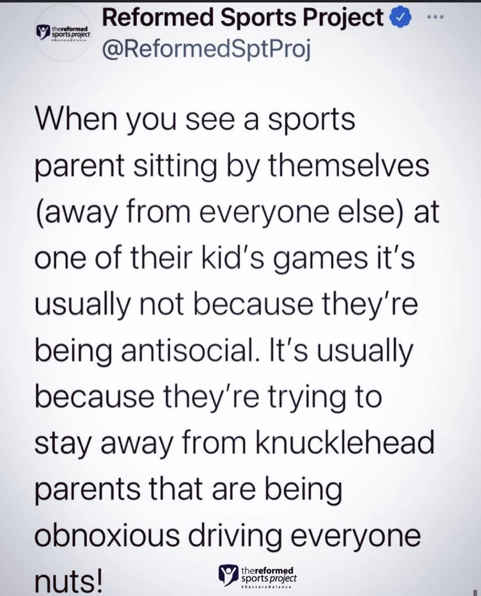Those that know me, know i sit alone at my son’s games.