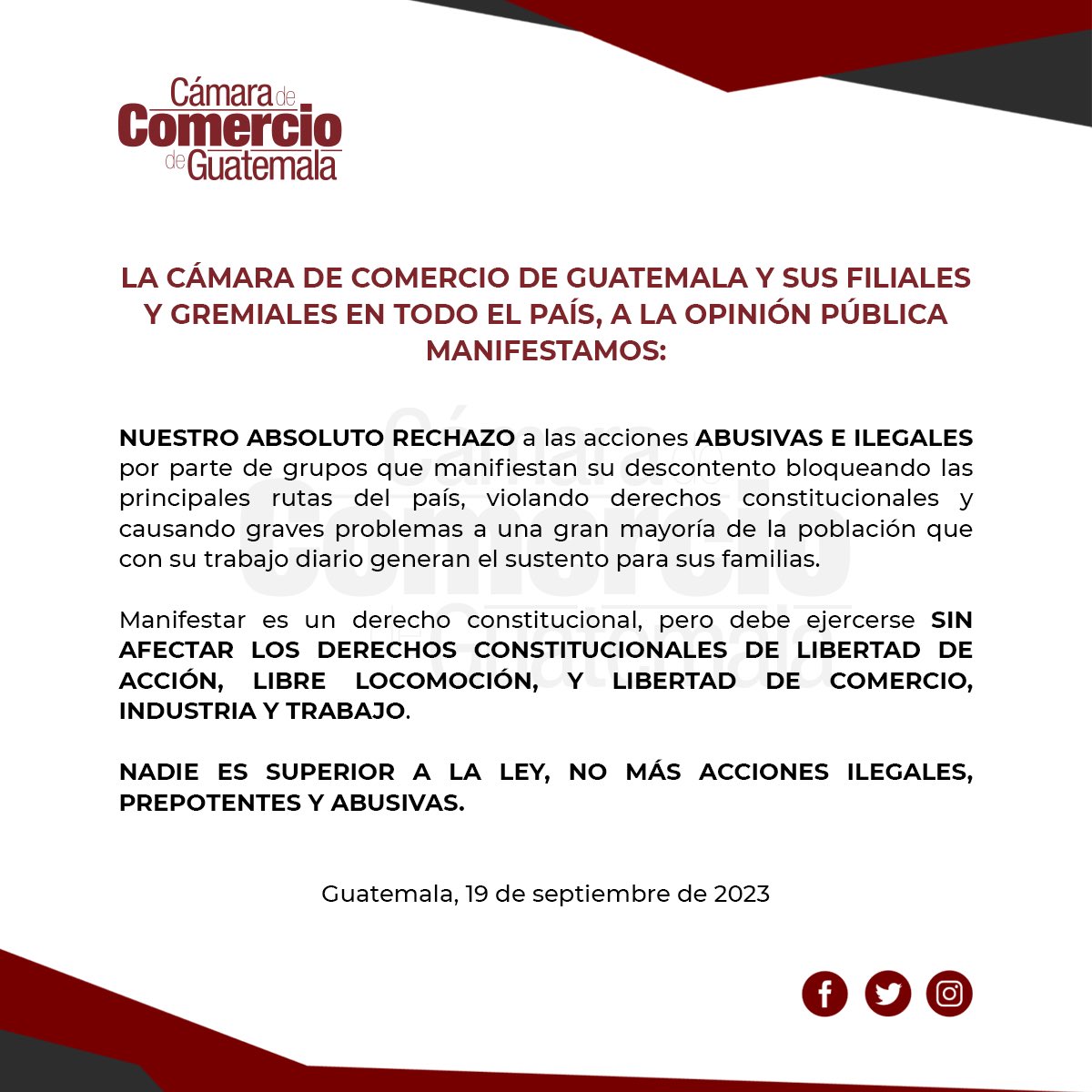 chkrollb's tweet photo. Marchas ladinas/urbanas: silencio.
Intentos de golpe de estado: silencio.
Abusos del MP: silencio.
Corrupción: silencio.
Bloqueos CODECA: condena inmediata, rechazo, indignación, son unos abusivos…
Más racistas, clasistas y antidemocráticos no pueden ser.
#UnFuturoSinCacif https://t.co/5FigsVsZxZ