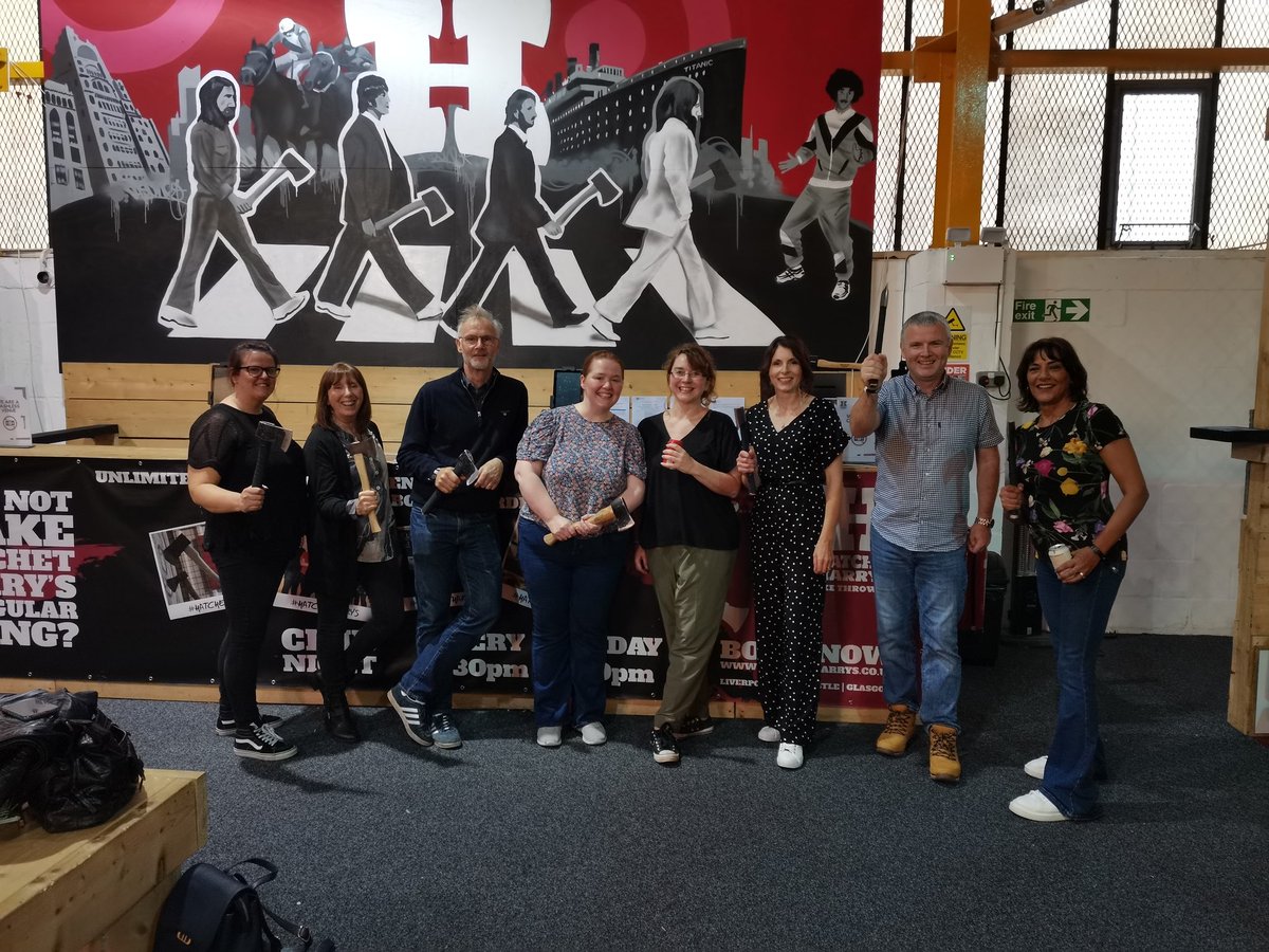 UoLFoundHealth's tweet photo. Diagnostic Radiography Team throwing axes at #Hatchetharry's Liverpool.
Great team building event!
Thanks to Jack and Cian for making sure we didn't kill each other 😊 https://t.co/PbhJxX7T8R