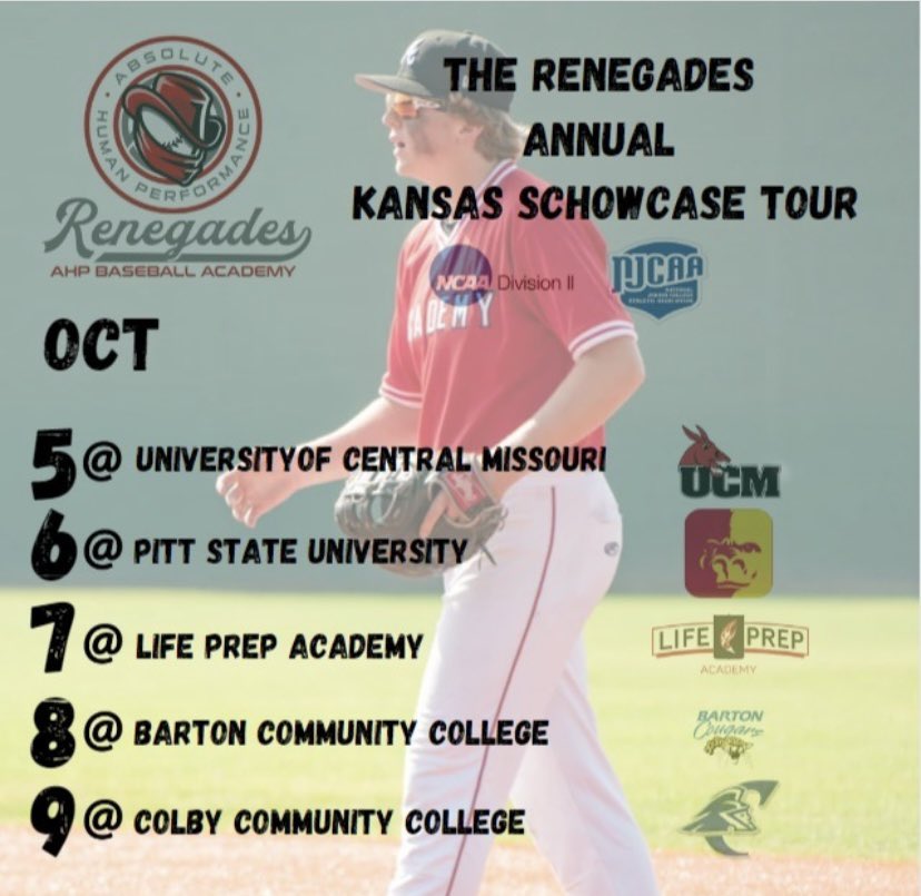 🇺🇸 Renegades Annual Midwest College Showcase Tour🇺🇸

We are fired up to announce the schedule for our annual college showcase tour!

#AHPBall #DevotedToDrivenAthletes