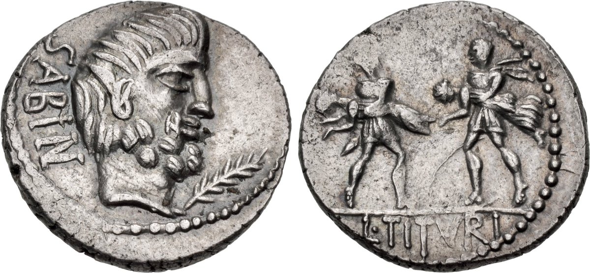 So, as per your votes, here is the coin to be raffled: a silver denarius minted in Rome in 89 BC, when Marius, Sulla and Cicero roamed the world. The moneyer, Lucius Tatius Sabinus, plays upon his last name by depicting the King of the Sabines, Titus Tatius on one side, and Roman…