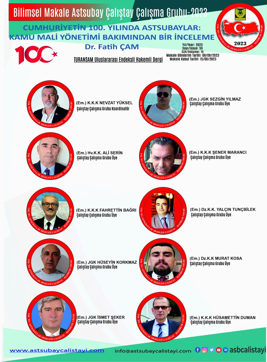 Türk Silahlı Kuvvetleri’nin değerli üyeleri Astsubay Meslektaşlarımız, Araştırmacılar, Akademisyenler ve bu uzun süreçte bizleri yalnız bırakmayan tüm paydaşlarımız.

Türk Kamu Bürokrasisi içerisinde askeri bürokratik yapıyı astsubaylar özelinde kamu mali yönetimi bakımından ele