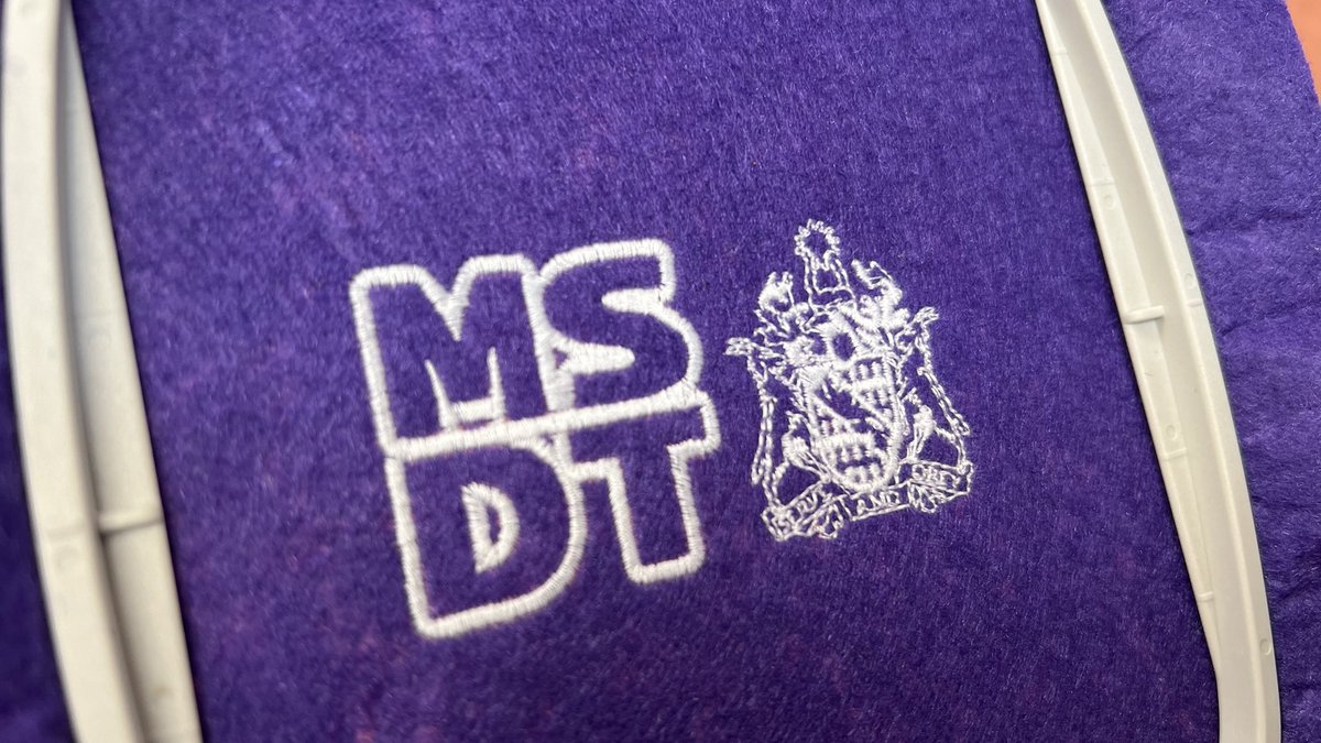 TeaAndTools's tweet photo. 🧵 Exciting news from MSDT! We've just unleashed our brand new embroidery machine, and the results are stunning! Check out our department logo brought to life in stitches. ✨ #FashionDesign #EmbroideryArt #DesignTech @Habsmonmouth https://t.co/BMogTsQHxK