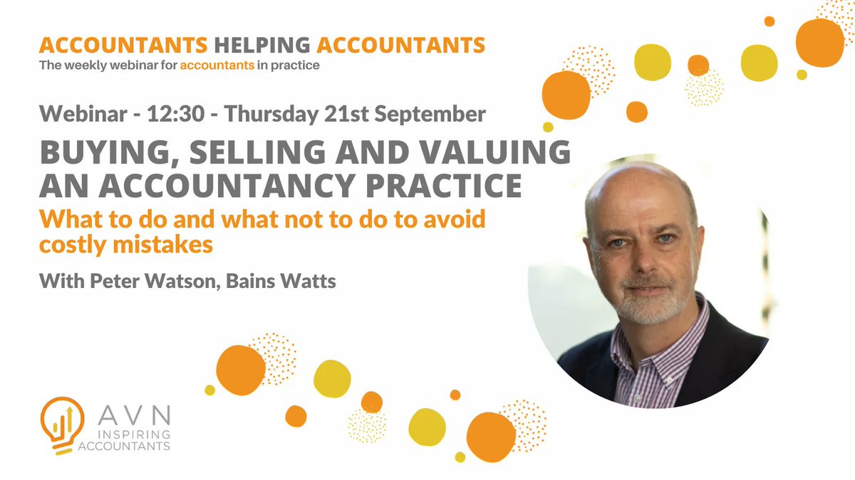 Buying or selling a practice is a big step. How can you make sure you’re making the right decisions? What’s the one essential thing you have to get right, whichever side of the deal you’re on? Join the webinar with <a href="/bainswatts/">Peter Watson</a> to find out! buff.ly/3MQK4N4