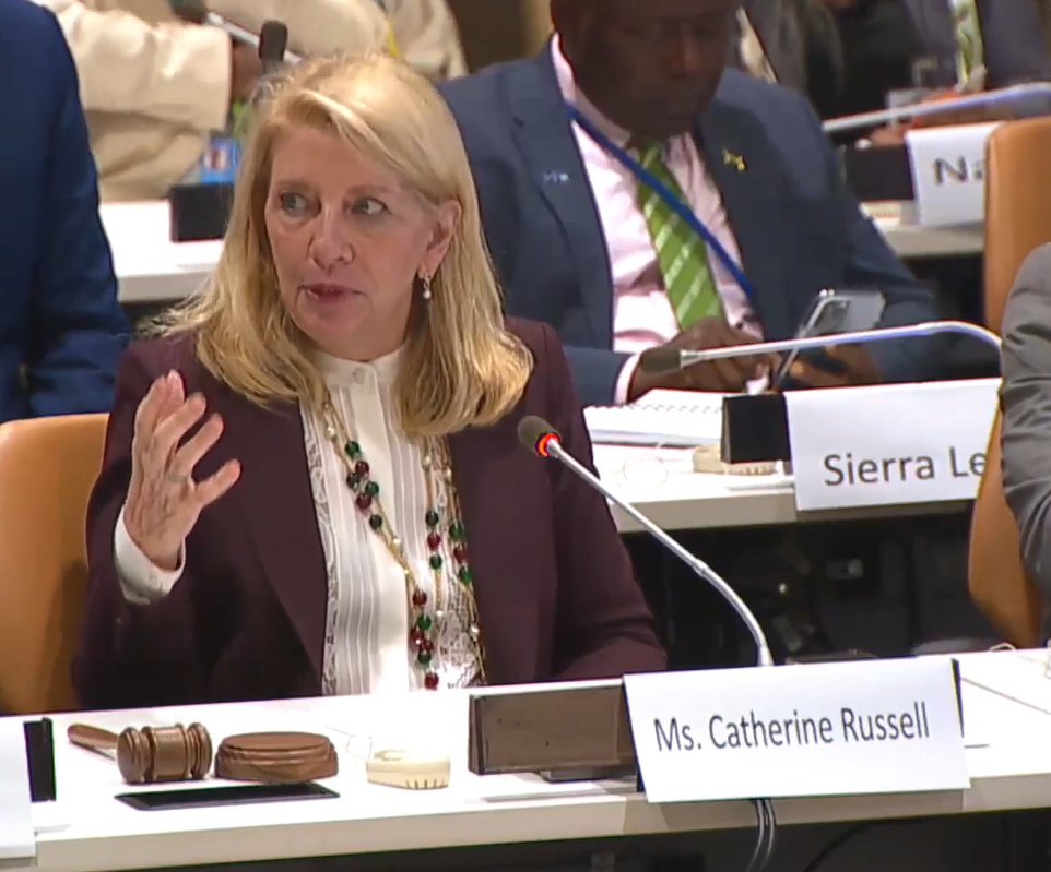 📚<a href="/unicefchief/">Catherine Russell</a> powerful message at #UNGA78  event hosted by <a href="/GPforEducation/">Global Partnership for Education</a> "A hungry child cannot learn and a sick child can't attend school. #SchoolMeals make a difference on✅ Higher enrollment ✅ Better attendance✅ Improved concentration ✅&amp; Enhanced academic achievement."👩‍🎓