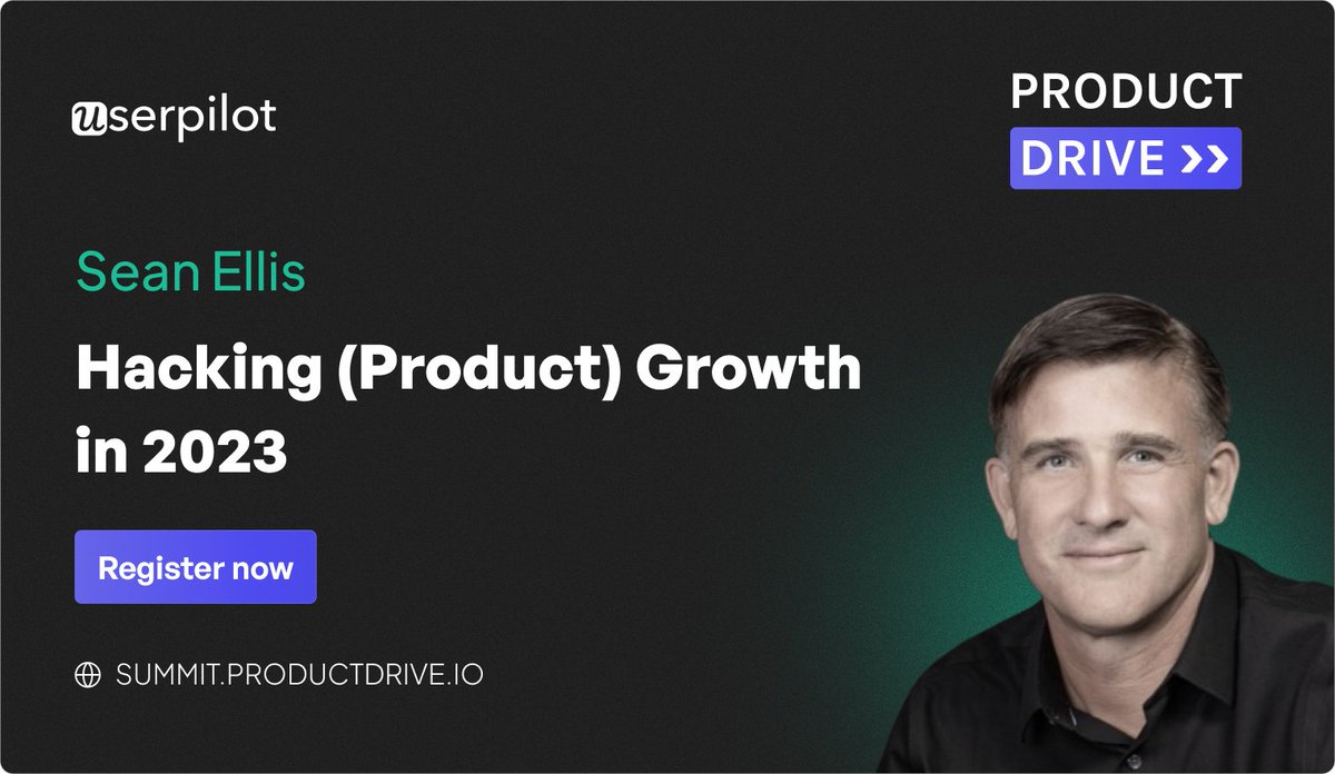 I'll be speaking at the Product Drive 2023, a free virtual event. I'll explain how teams should prioritize their efforts to maximize sustainable growth. Over 5,000+ people have already registered for the event. Grab your spot now: summit.productdrive.io/speakers/sean-…